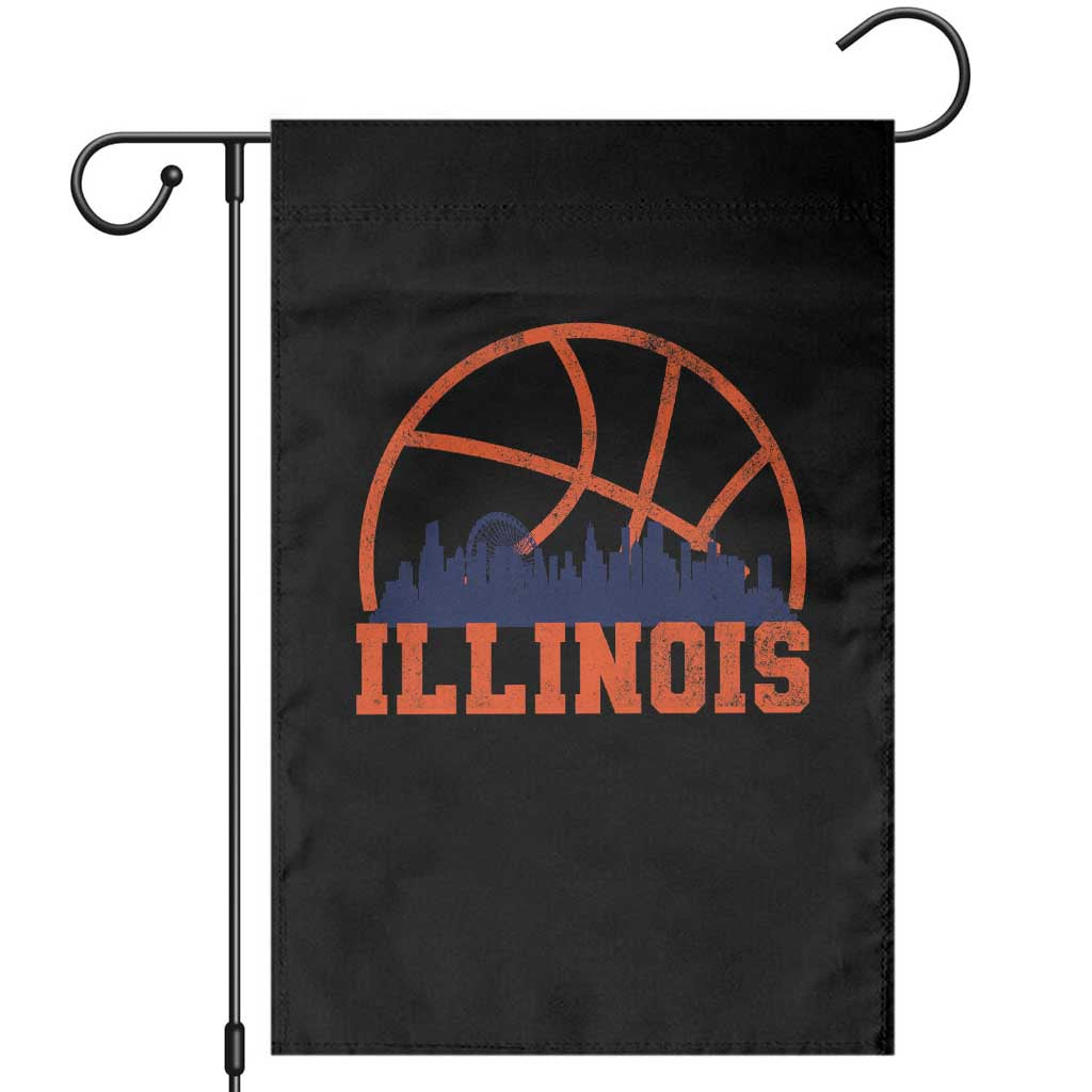 Illinois Fan Garden Flag IL State Basketball Game Day TS11 Black Print Your Wear