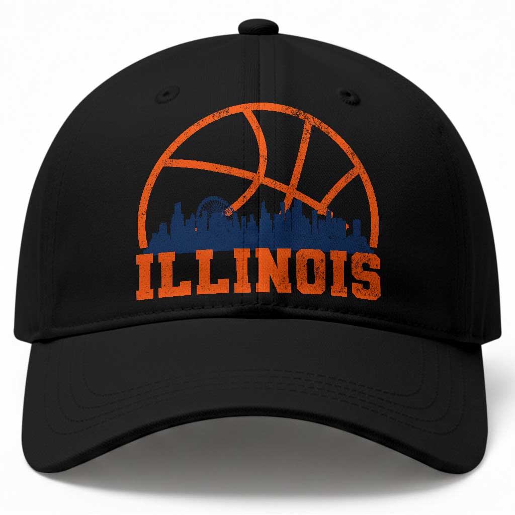 Illinois Fan Baseball Cap IL State Basketball Game Day TS11 Print Your Wear