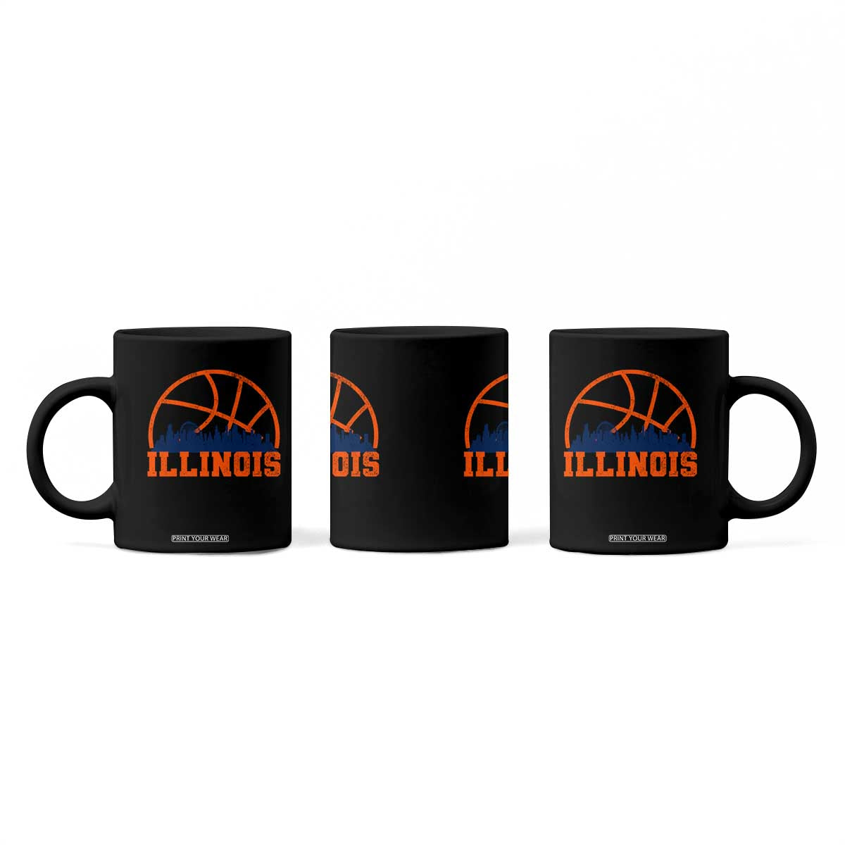 Illinois Fan Coffee Mug IL State Basketball Game Day TS11 Print Your Wear