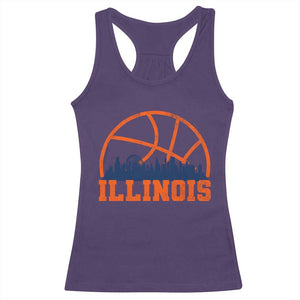 Illinois Fan Racerback Tank Top IL State Basketball Game Day TS11 Purple Print Your Wear
