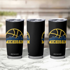 Michigan Fan Basketball Grooves Skyline MI State Tumbler Cup TS11 Print Your Wear