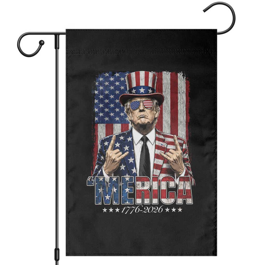 The Nations Leader US 250th Anniversary Garden Flag Funny 4th of July 1776 2026 TS11 Black Print Your Wear
