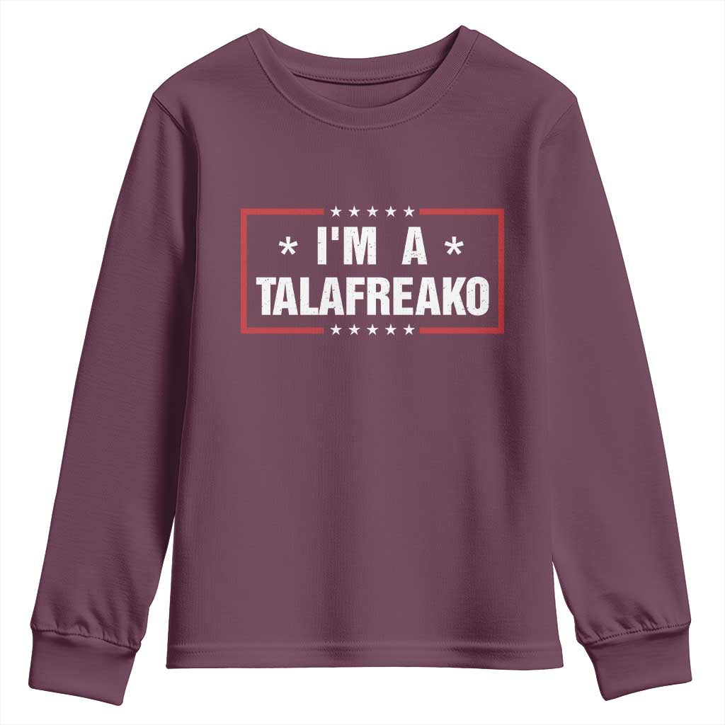 I Am A Talafreako James Talarico Youth Sweatshirt US Senate Texas Election TS11 Maroon Print Your Wear