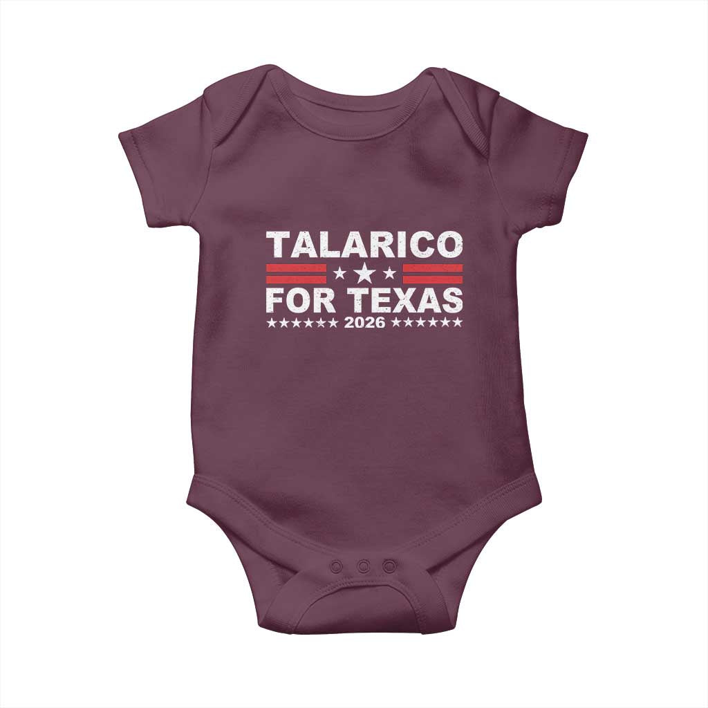Talarico For Texas US Senate 2026 Baby Onesie James Talarico Support TS11 Maroon Print Your Wear
