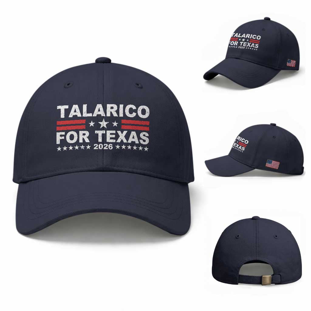 Talarico For Texas US Senate 2026 Baseball Cap James Talarico Support TS11 Baseball Cap Universal Fit Navy Print Your Wear