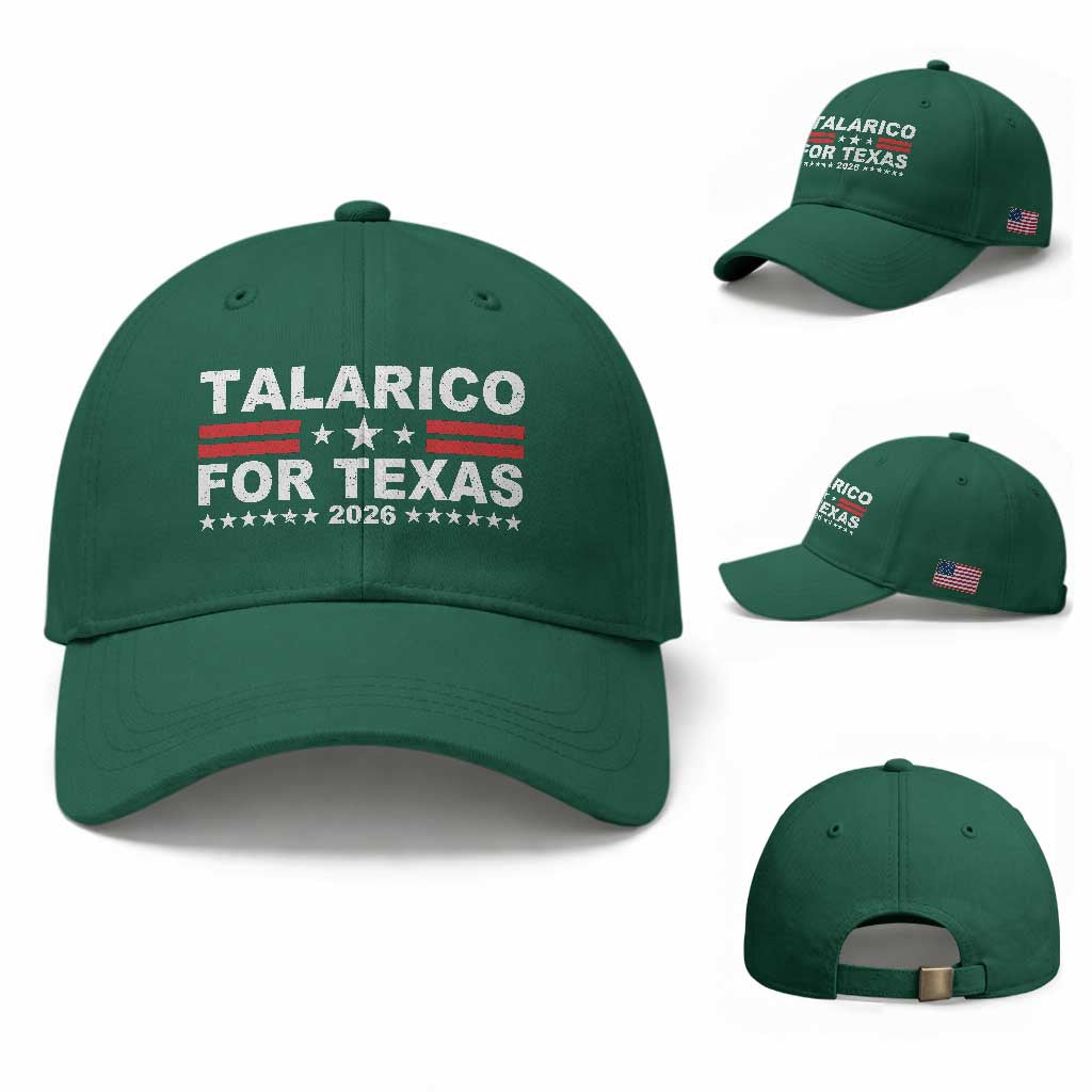 Talarico For Texas US Senate 2026 Baseball Cap James Talarico Support TS11 Baseball Cap Universal Fit Irish Green Print Your Wear