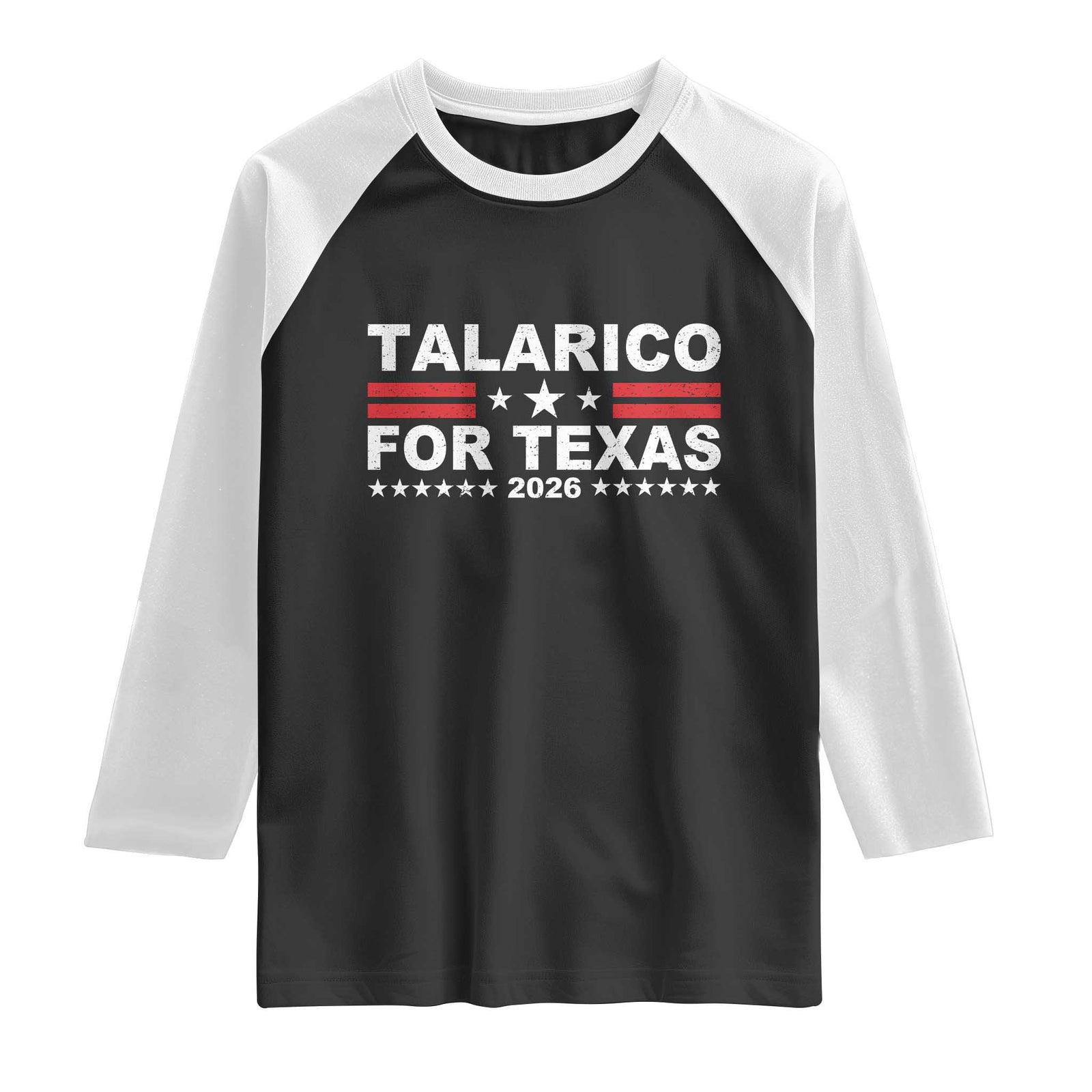 Talarico For Texas US Senate 2026 Raglan Shirt James Talarico Support TS11 Black White Print Your Wear