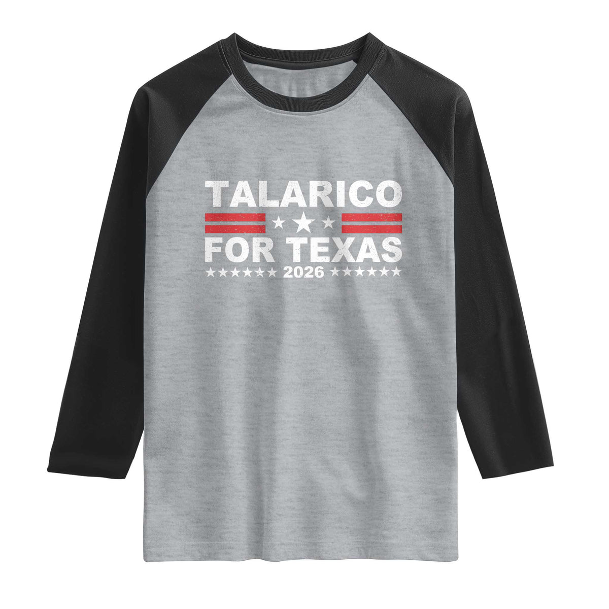 Talarico For Texas US Senate 2026 Raglan Shirt James Talarico Support TS11 Heather Gray Black Print Your Wear