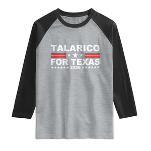 Talarico For Texas US Senate 2026 Raglan Shirt James Talarico Support TS11 Heather Gray Black Print Your Wear