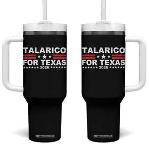 Talarico For Texas US Senate 2026 Tumbler With Handle James Talarico Support TS11 One Size: 40 oz Black Print Your Wear