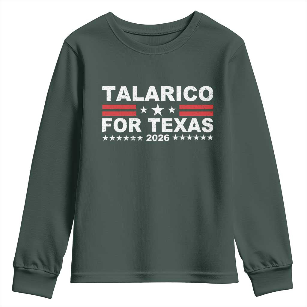 Talarico For Texas US Senate 2026 Youth Sweatshirt James Talarico Support TS11 Dark Forest Green Print Your Wear