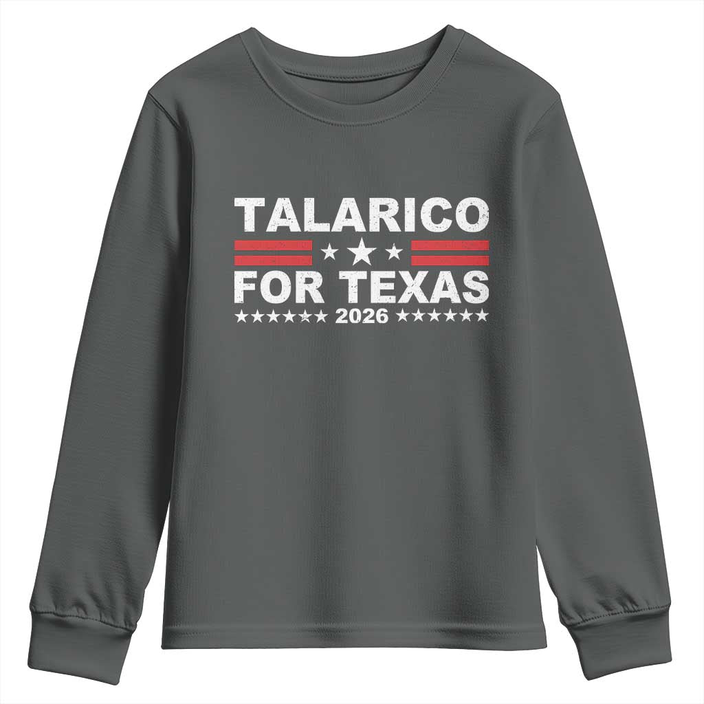Talarico For Texas US Senate 2026 Youth Sweatshirt James Talarico Support TS11 Dark Heather Print Your Wear