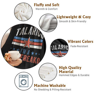 I Am A Talafreako James Talarico Throw Blanket US Senate Texas TS11 Print Your Wear