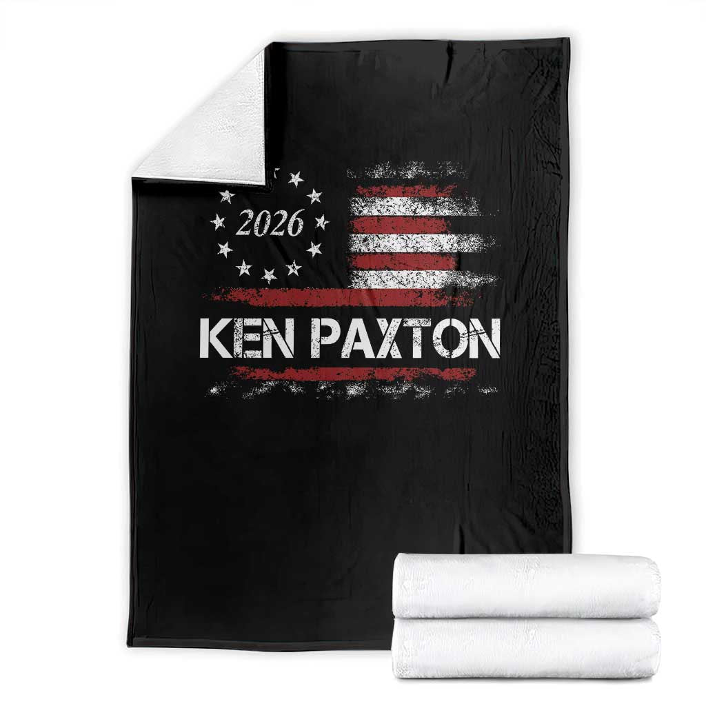 Ken Paxton for Texas Senate Throw Blanket US Senator Campaign Vintage American Flag TS11 Black Print Your Wear