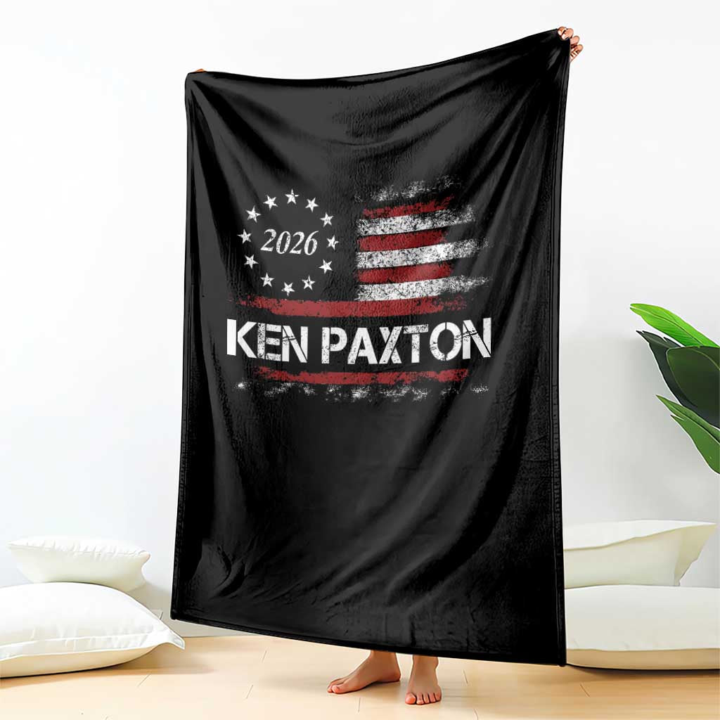Ken Paxton for Texas Senate Throw Blanket US Senator Campaign Vintage American Flag TS11 Print Your Wear