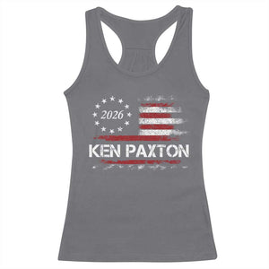 Ken Paxton for Texas Senate Racerback Tank Top US Senator Campaign Vintage American Flag TS11 Charcoal Print Your Wear