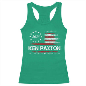 Ken Paxton for Texas Senate Racerback Tank Top US Senator Campaign Vintage American Flag TS11 Irish Green Print Your Wear