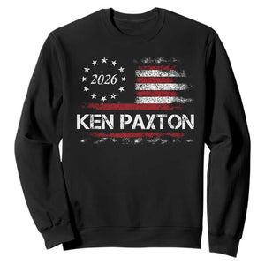 Ken Paxton for Texas Senate Sweatshirt US Senator Campaign Vintage American Flag TS11 Black Print Your Wear