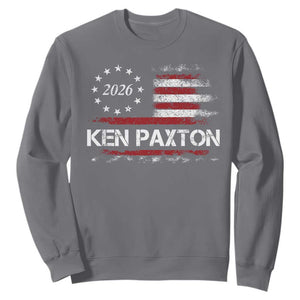 Ken Paxton for Texas Senate Sweatshirt US Senator Campaign Vintage American Flag TS11 Charcoal Print Your Wear