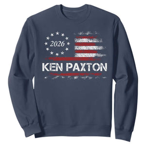 Ken Paxton for Texas Senate Sweatshirt US Senator Campaign Vintage American Flag TS11 Navy Print Your Wear