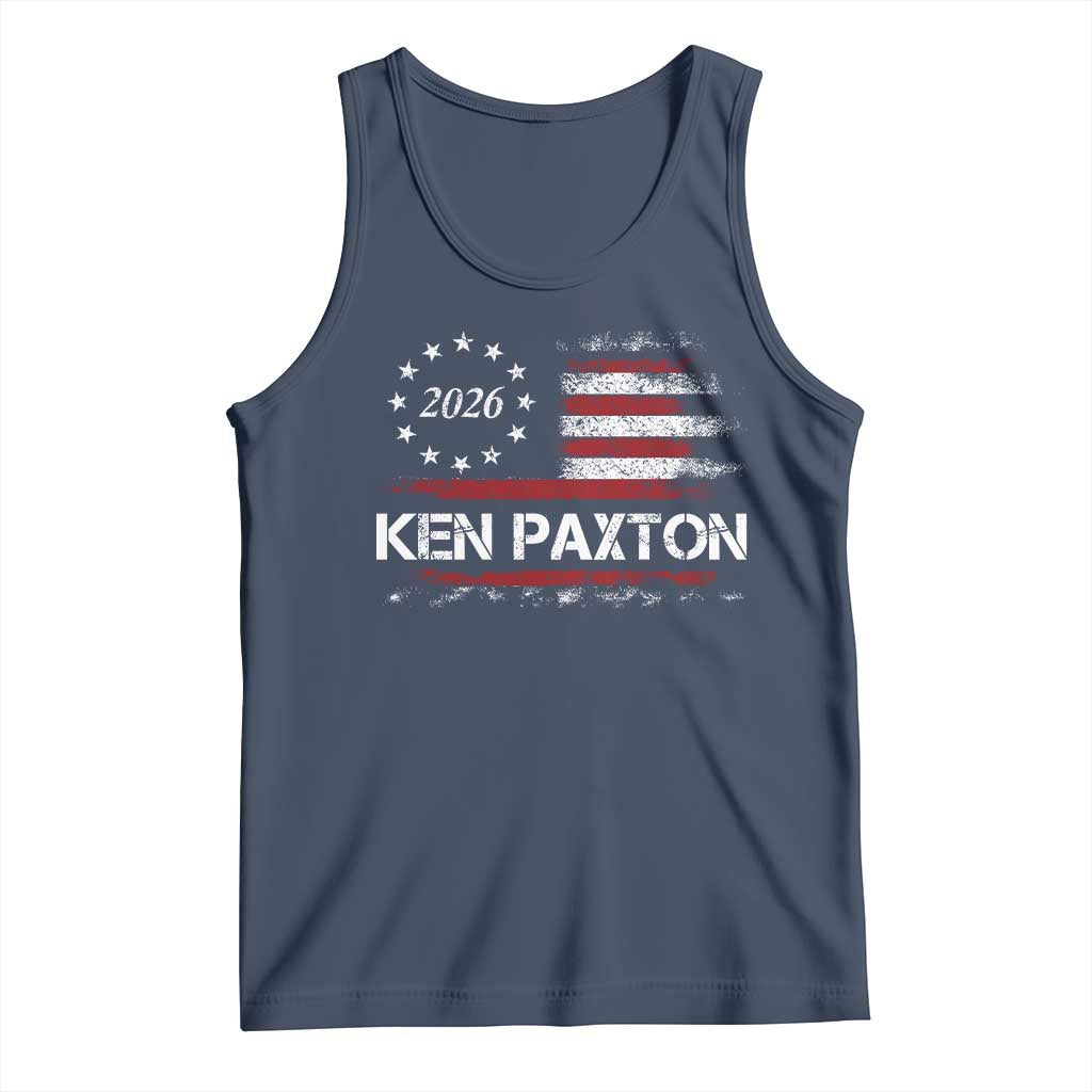 Ken Paxton for Texas Senate Tank Top US Senator Campaign Vintage American Flag TS11 Navy Print Your Wear