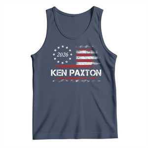 Ken Paxton for Texas Senate Tank Top US Senator Campaign Vintage American Flag TS11 Navy Print Your Wear