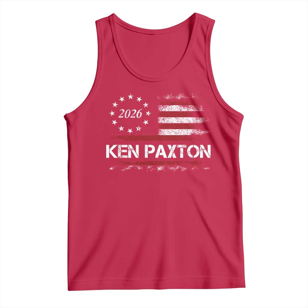 Ken Paxton for Texas Senate Tank Top US Senator Campaign Vintage American Flag TS11 Red Print Your Wear