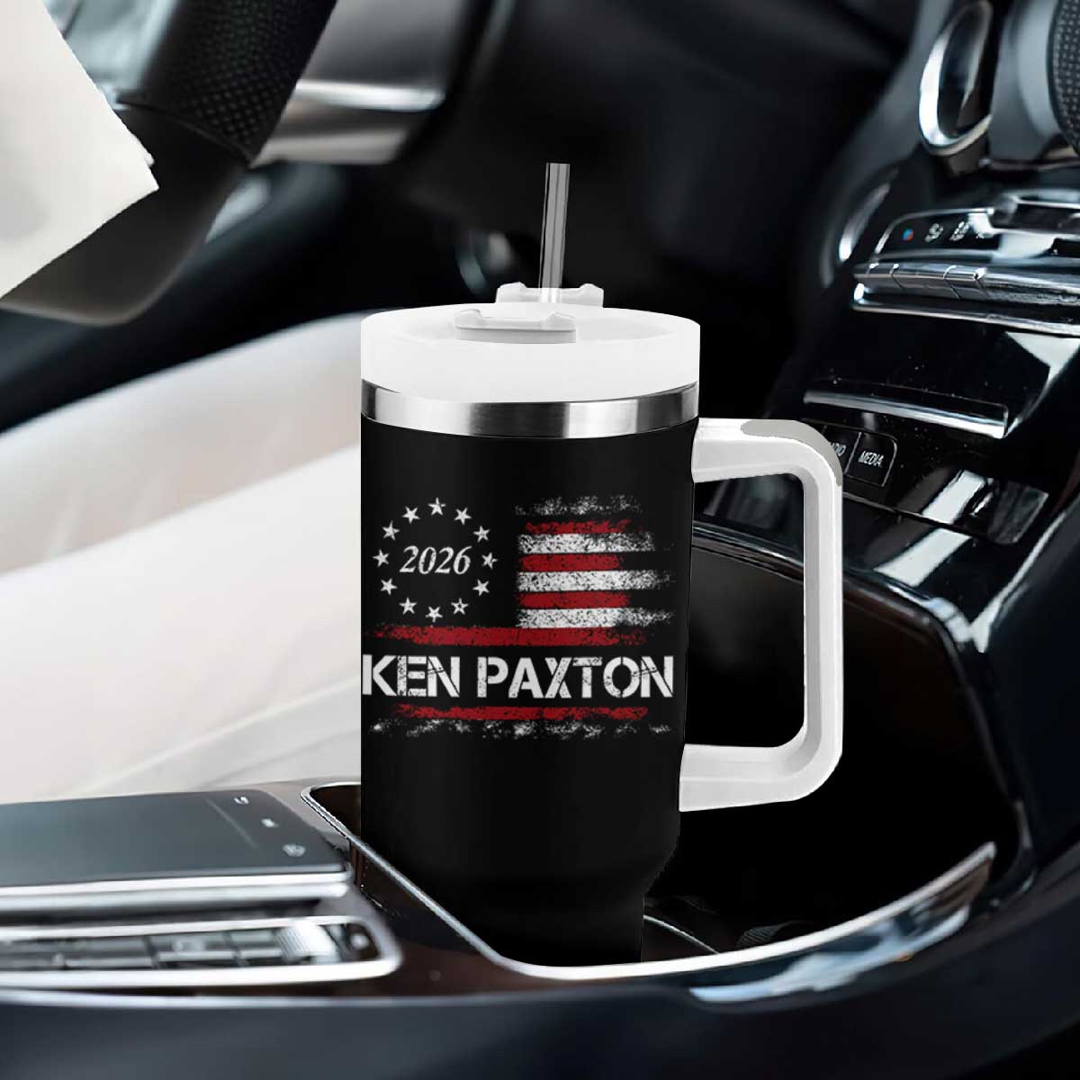 Ken Paxton for Texas Senate Tumbler With Handle US Senator Campaign Vintage American Flag TS11 Print Your Wear