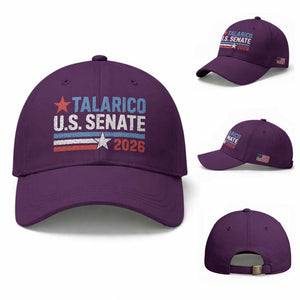 James Talarico US Senate 2026 Baseball Cap Texas Senate Race Stars and Stripes TS11 Baseball Cap Universal Fit Purple Print Your Wear