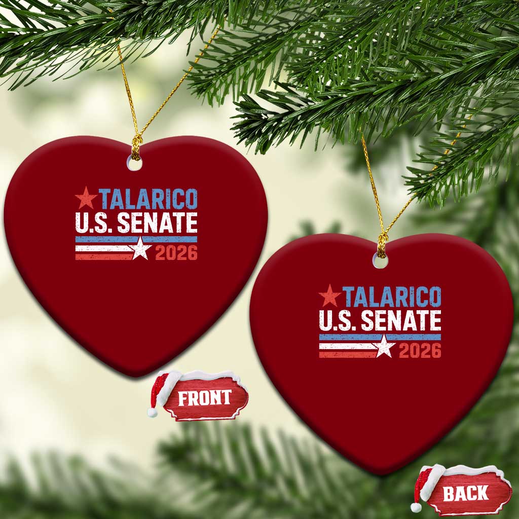 James Talarico US Senate 2026 Ceramic Ornament Texas Senate Race Stars and Stripes TS11 Print Your Wear