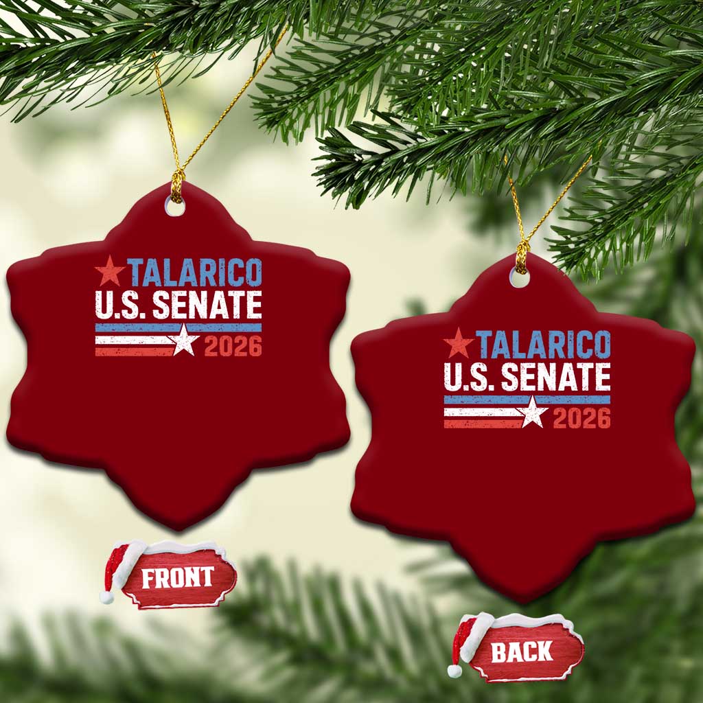 James Talarico US Senate 2026 Ceramic Ornament Texas Senate Race Stars and Stripes TS11 Print Your Wear