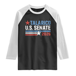 James Talarico US Senate 2026 Raglan Shirt Texas Senate Race Stars and Stripes TS11 Black White Print Your Wear