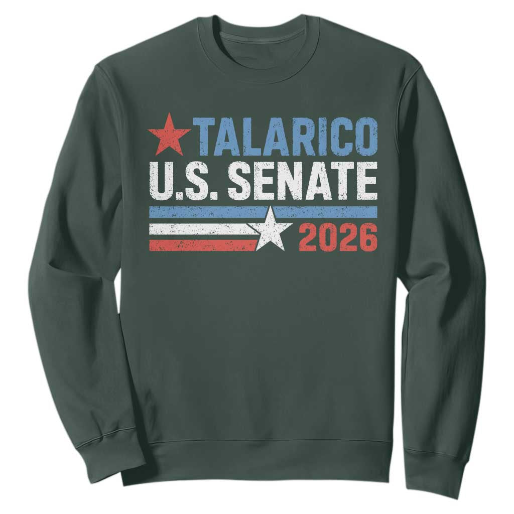 James Talarico US Senate 2026 Sweatshirt Texas Senate Race Stars and Stripes TS11 Dark Forest Green Print Your Wear