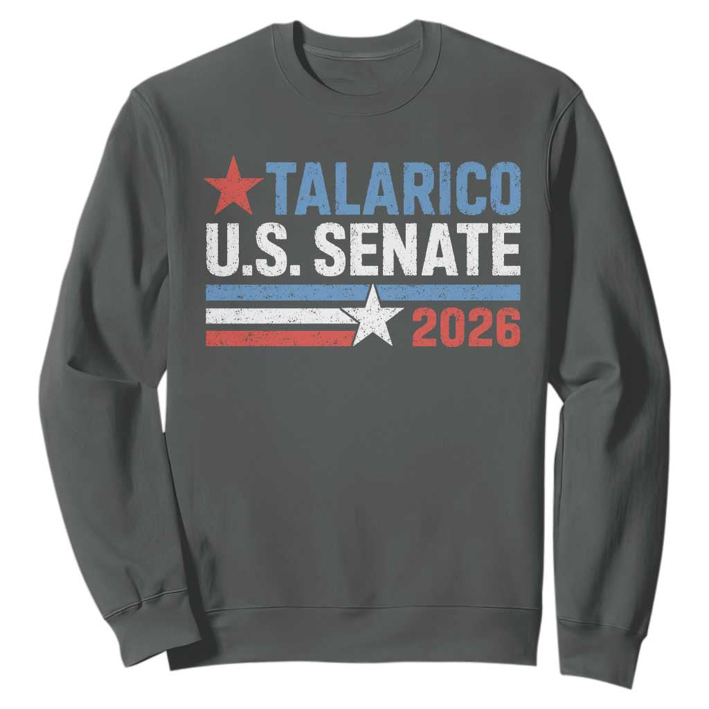 James Talarico US Senate 2026 Sweatshirt Texas Senate Race Stars and Stripes TS11 Dark Heather Print Your Wear