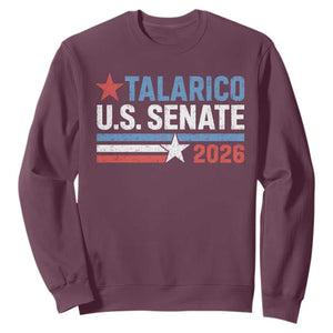 James Talarico US Senate 2026 Sweatshirt Texas Senate Race Stars and Stripes TS11 Maroon Print Your Wear