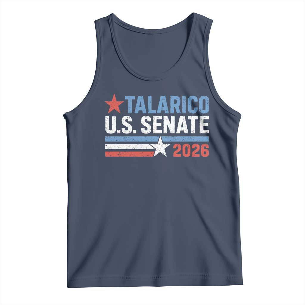 James Talarico US Senate 2026 Tank Top Texas Senate Race Stars and Stripes TS11 Navy Print Your Wear