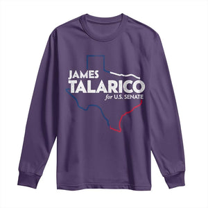 James Talarico for US Senate Long Sleeve Shirt Texas Senate Race 2026 TS11 Purple Print Your Wear