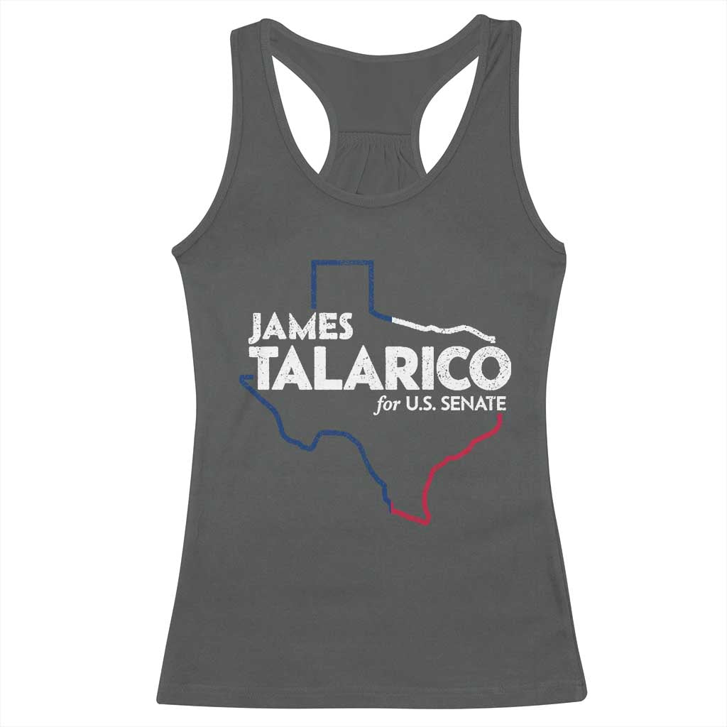 James Talarico for US Senate Racerback Tank Top Texas Senate Race 2026 TS11 Dark Heather Print Your Wear