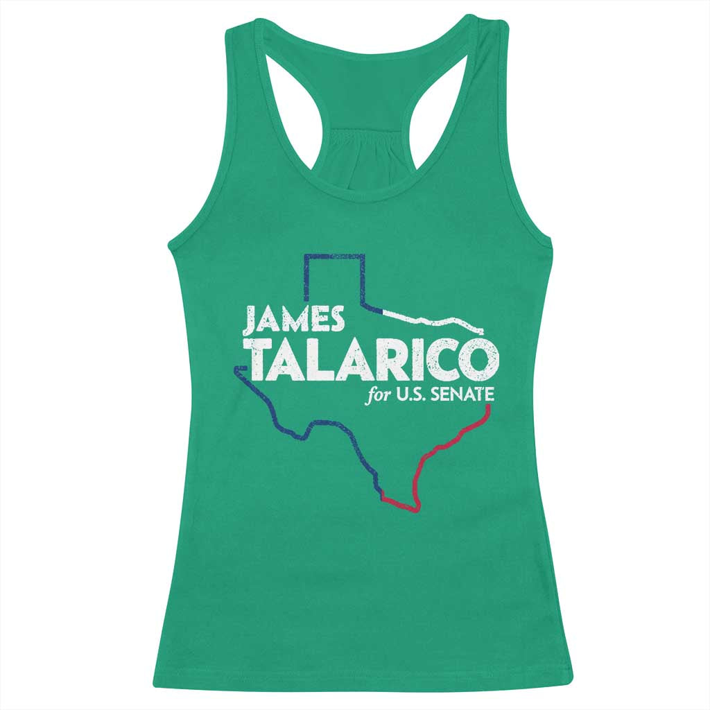 James Talarico for US Senate Racerback Tank Top Texas Senate Race 2026 TS11 Irish Green Print Your Wear