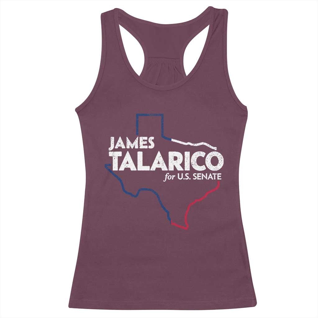 James Talarico for US Senate Racerback Tank Top Texas Senate Race 2026 TS11 Maroon Print Your Wear