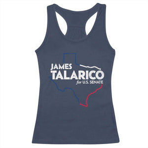 James Talarico for US Senate Racerback Tank Top Texas Senate Race 2026 TS11 Navy Print Your Wear