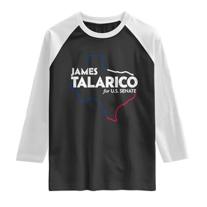 James Talarico for US Senate Raglan Shirt Texas Senate Race 2026 TS11 Black White Print Your Wear