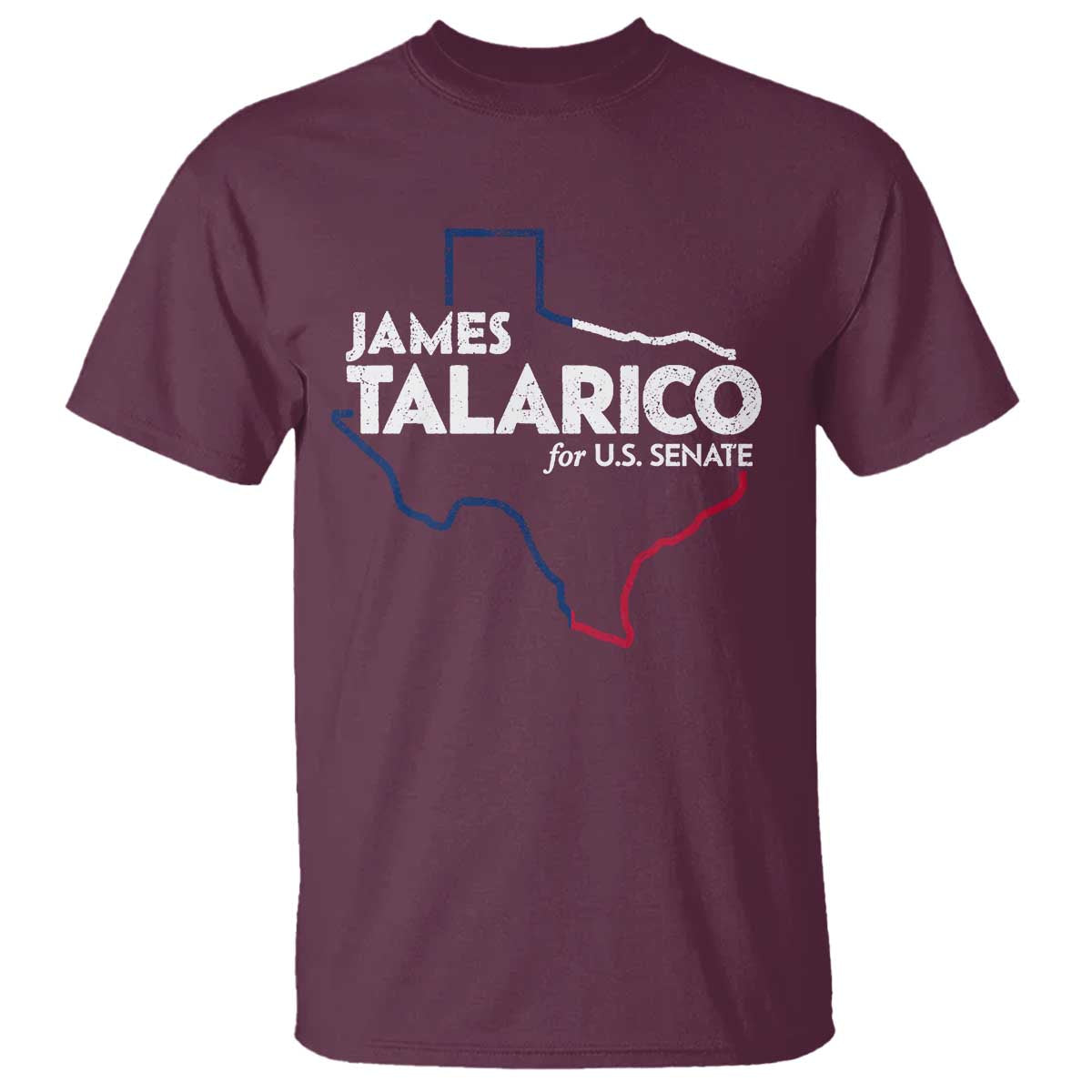 James Talarico for US Senate T Shirt Texas Senate Race 2026 TS11 Maroon Print Your Wear