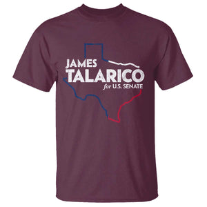 James Talarico for US Senate T Shirt Texas Senate Race 2026 TS11 Maroon Print Your Wear