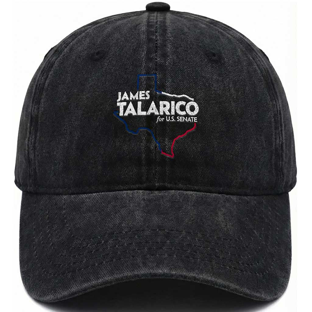 James Talarico for US Senate Washed Cotton Baseball Cap Texas Senate Race 2026 TS11 Print Your Wear