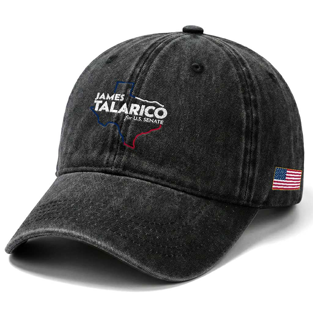 James Talarico for US Senate Washed Cotton Baseball Cap Texas Senate Race 2026 TS11 Print Your Wear