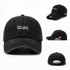 James Talarico for US Senate Washed Cotton Baseball Cap Texas Senate Race 2026 TS11 Washed Cap Universal Fit Black Print Your Wear