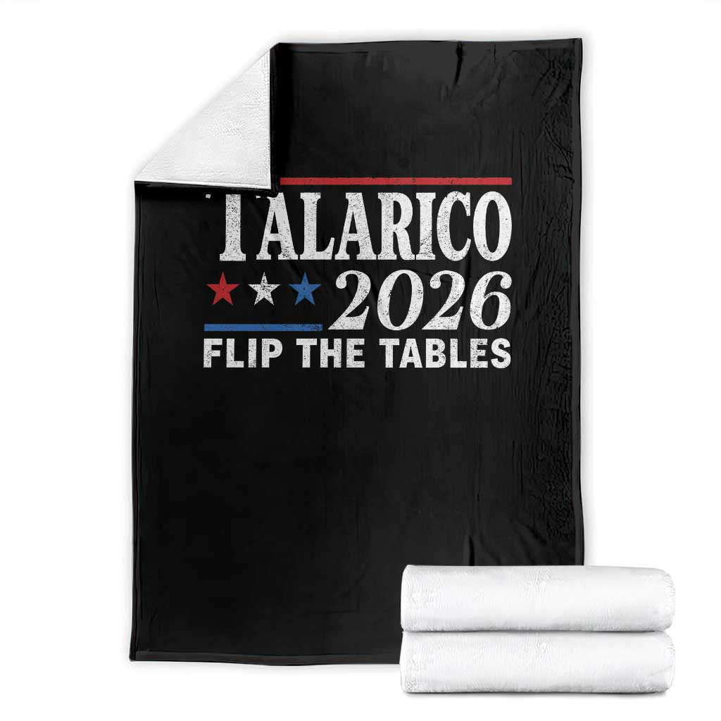 James Talarico 2026 Flip The Tables Throw Blanket Texas Senate TS11 Black Print Your Wear