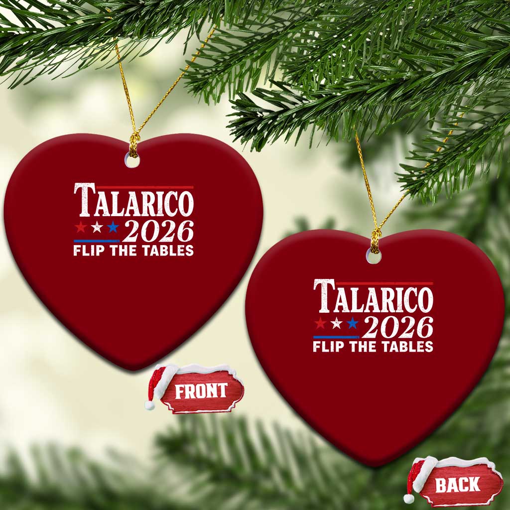 James Talarico 2026 Flip The Tables Ceramic Ornament Texas Senate TS11 Print Your Wear