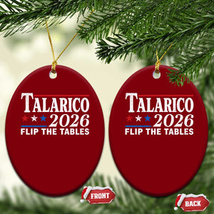 James Talarico 2026 Flip The Tables Ceramic Ornament Texas Senate TS11 Print Your Wear
